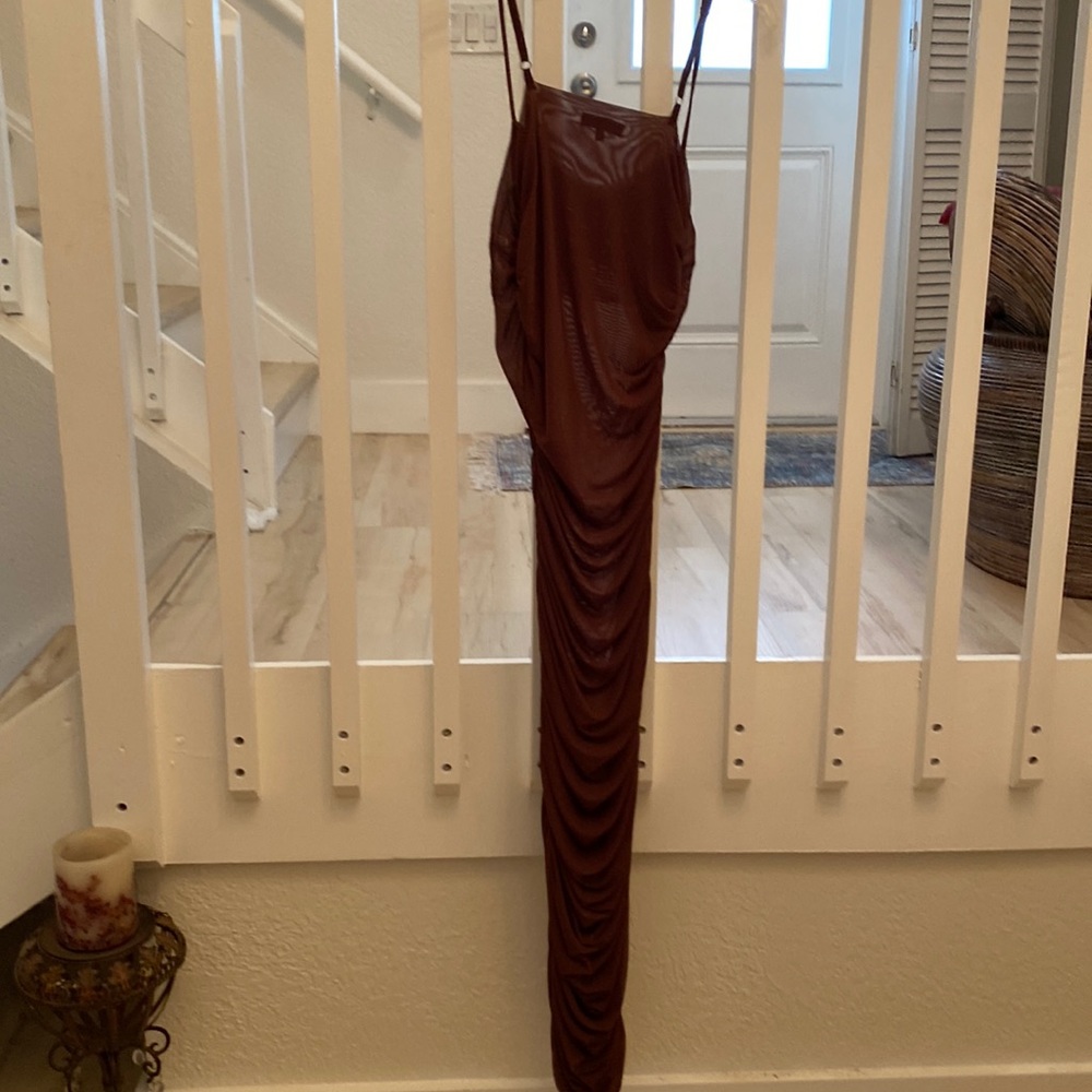JLUXLABEL brown cover-up or see-through dress medium beautiful perfect condition